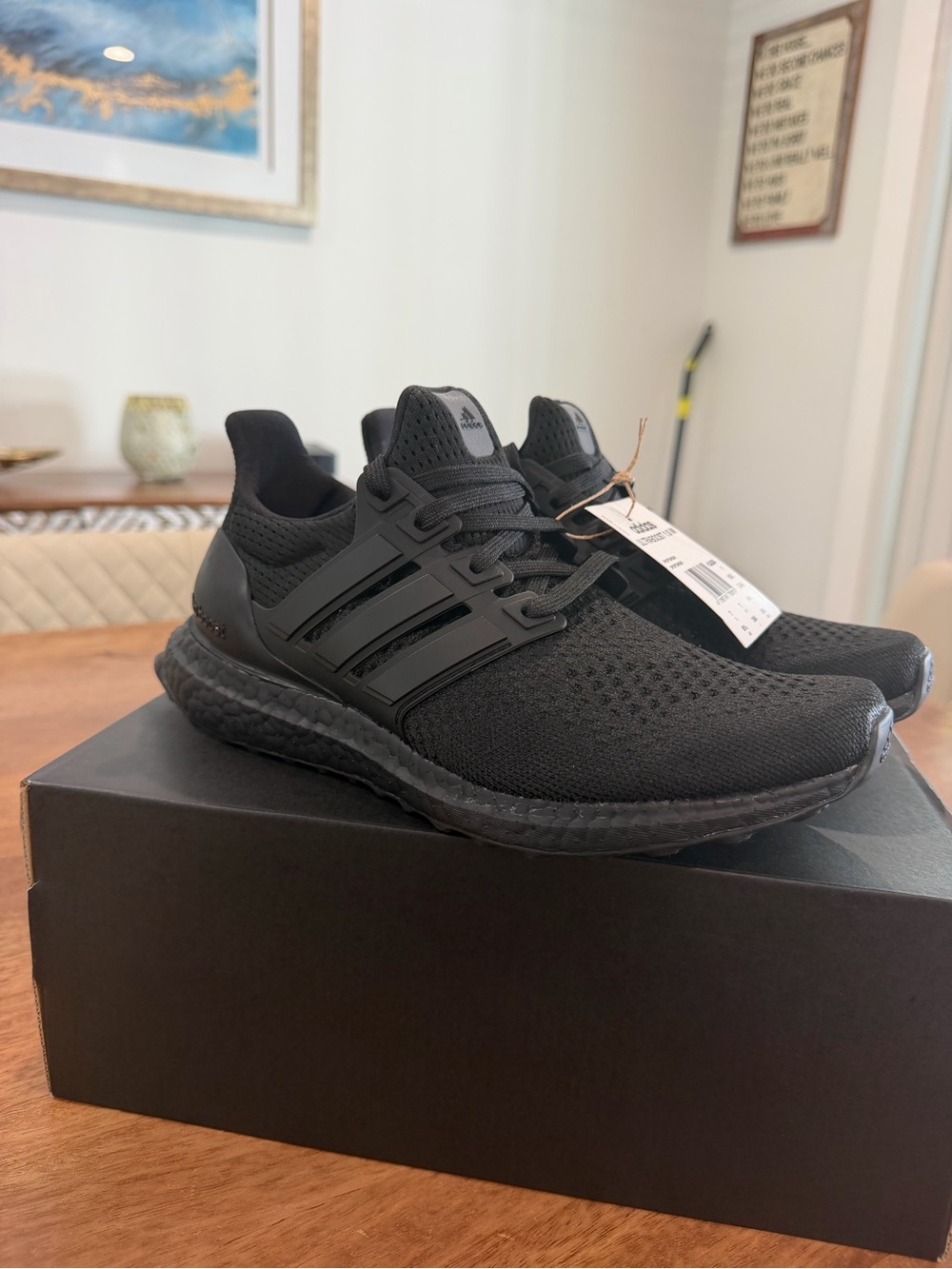 Adidas Black Ultraboost 1.0 W Knit Running Sneakers